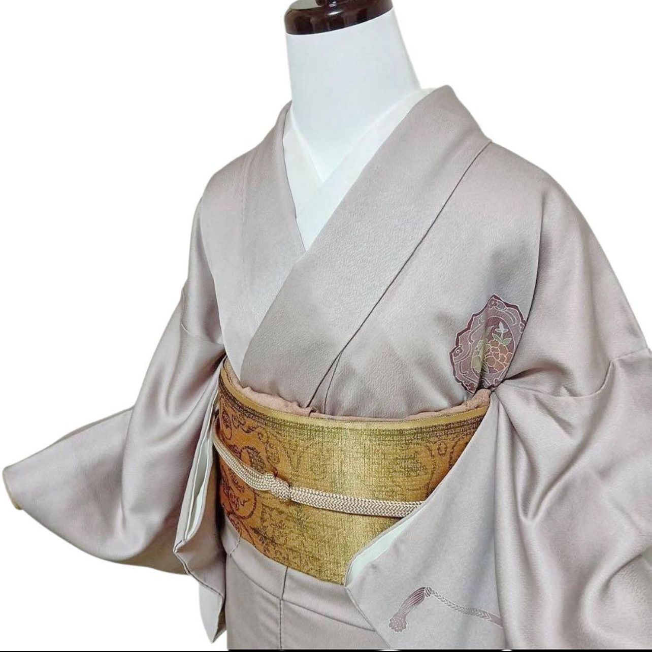 専用品 正絹 友禅訪問着 フルセット ときねず色 金袋帯 上品 専用品 正絹 友禅訪問着 フルセット ときねず色 金袋帯 上品