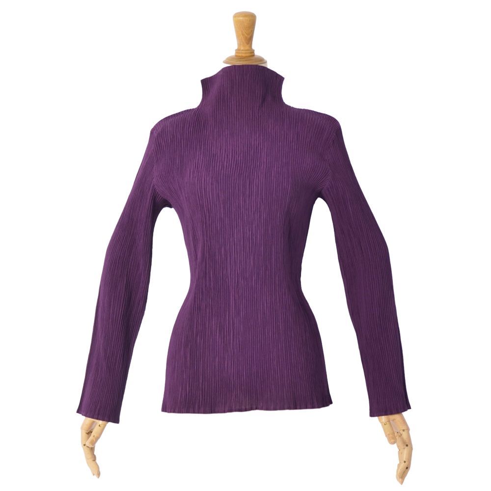 美品 イッセイミヤケ ISSEY MIYAKE シャツ ブラウス ハイネック ロ