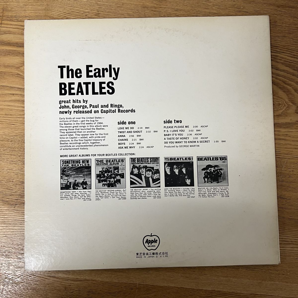 THE BEATLES / The Early BEATLES / AP-80034/レコード/record/LP