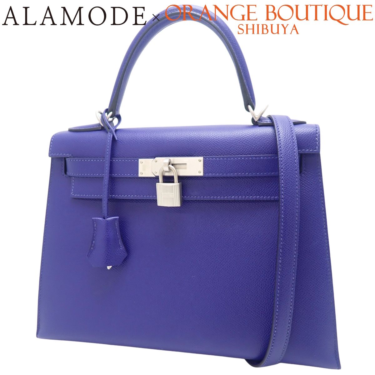 HERMES(エルメス) ケリー28 ブルーエレクトリック ブルー青 ヴォー