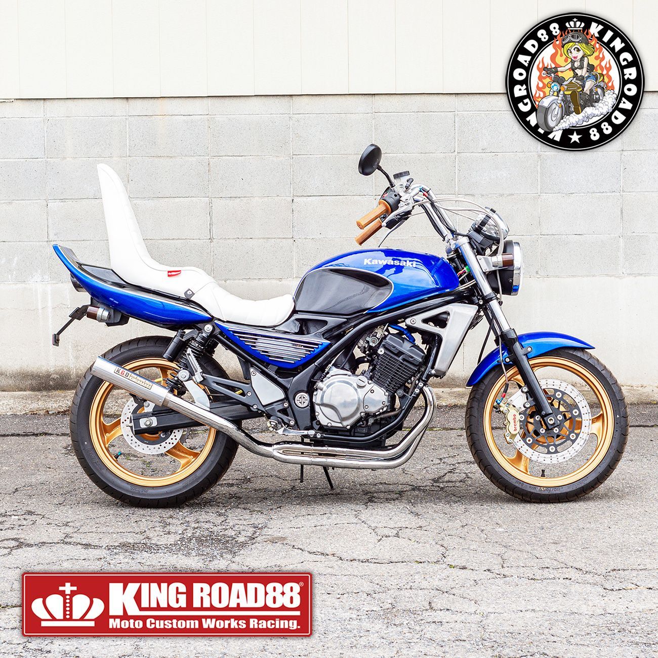 カワサキ バリオスII型 ZR250B KingRoad88 3段シート エナメル