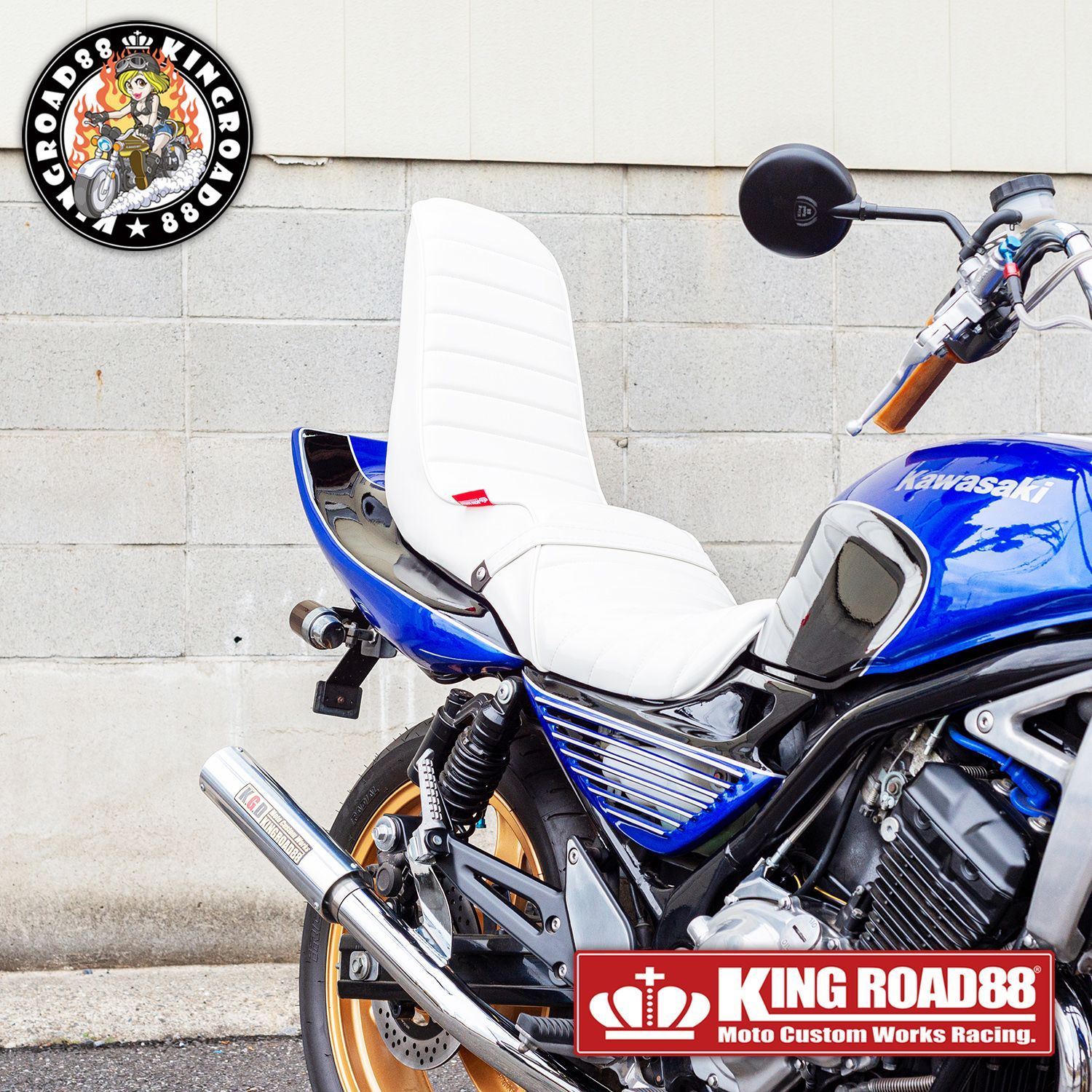 カワサキ バリオスII型 ZR250B KingRoad88 3段シート エナメル