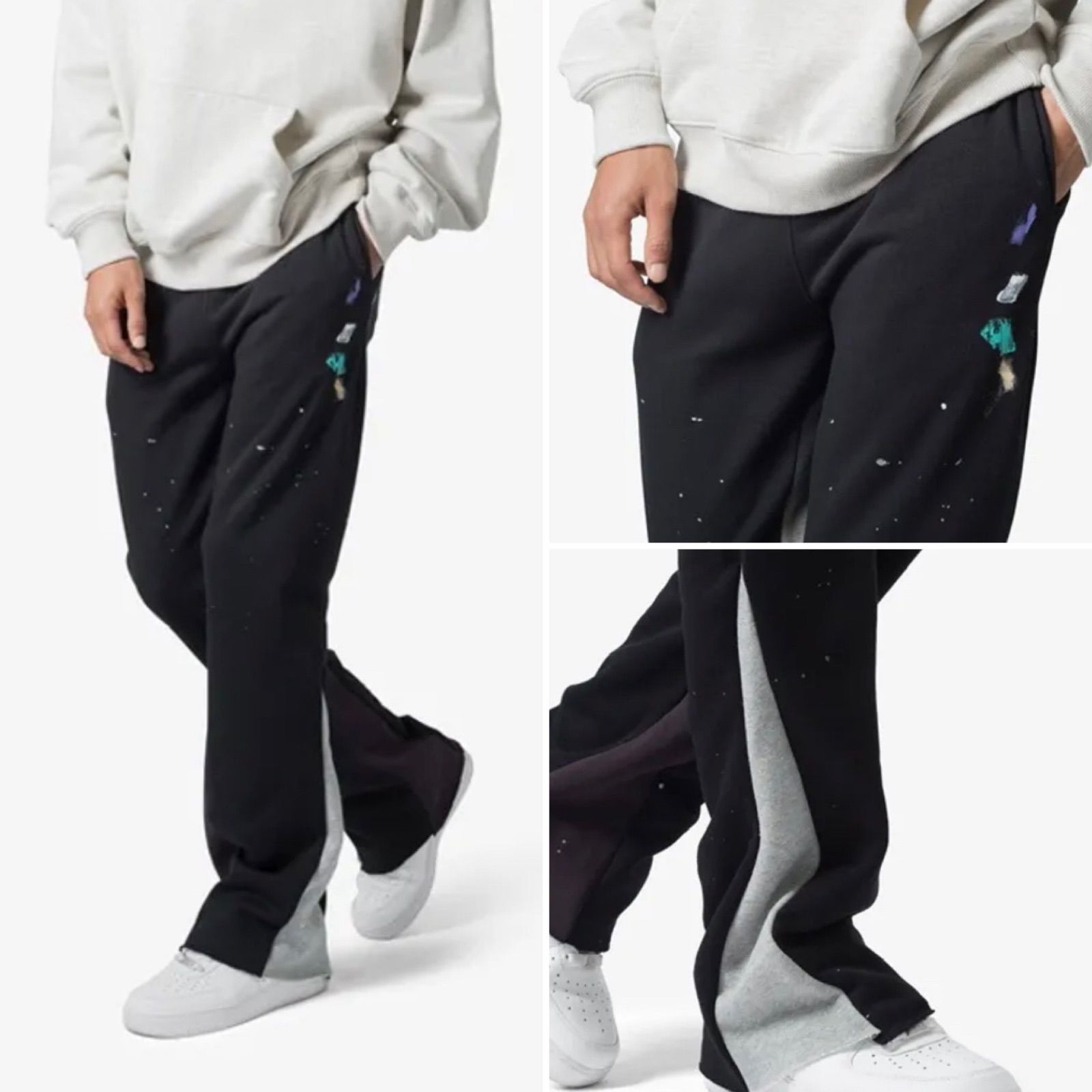 ☆ MNML ☆ コントラスト ブーツカット スウェットパンツ Sサイズ