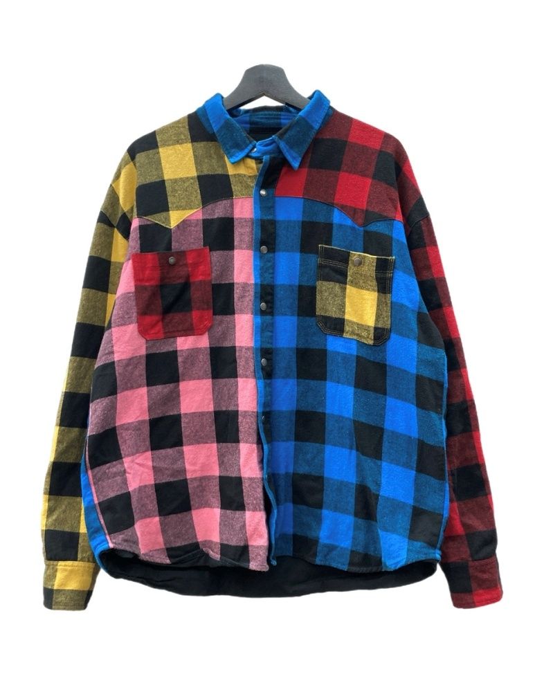 メイヨー MAYO FORGET MNOT CROSS Embroidery Check Shirt MULTI