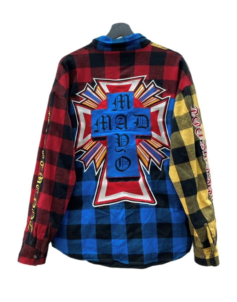 メイヨー MAYO FORGET MNOT CROSS Embroidery Check Shirt MULTI