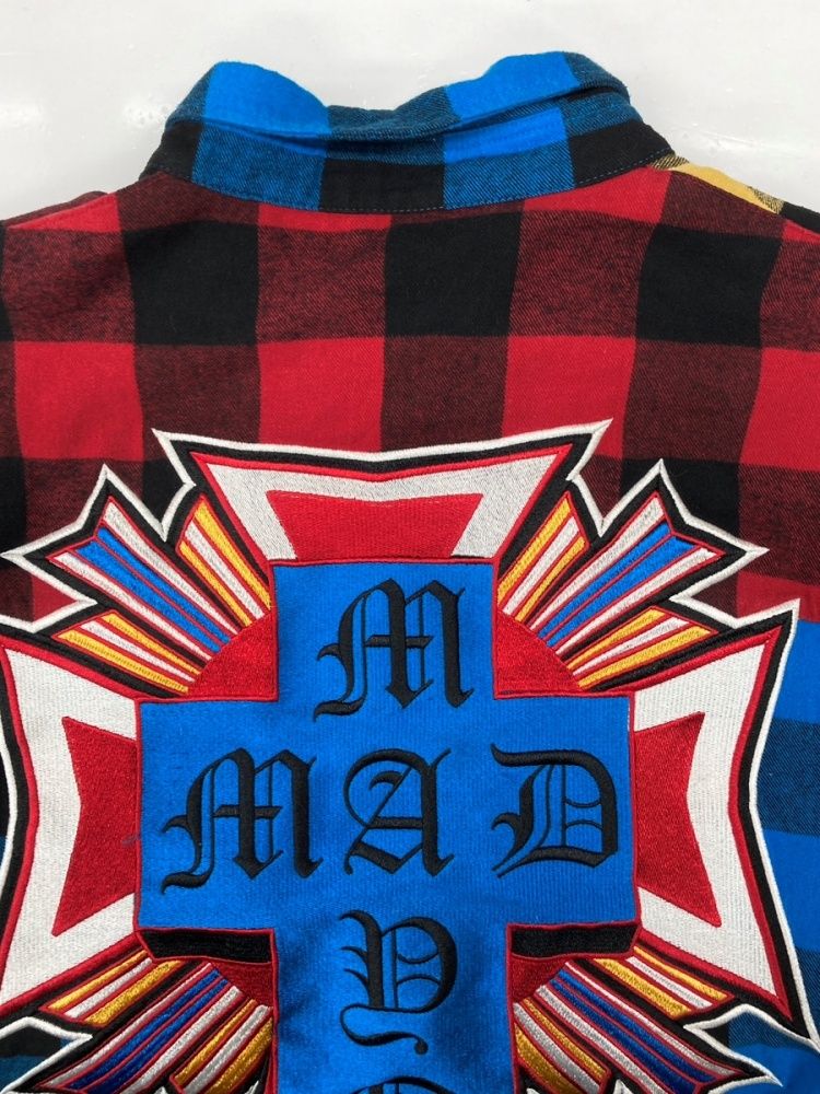 メイヨー MAYO FORGET MNOT CROSS Embroidery Check Shirt MULTI