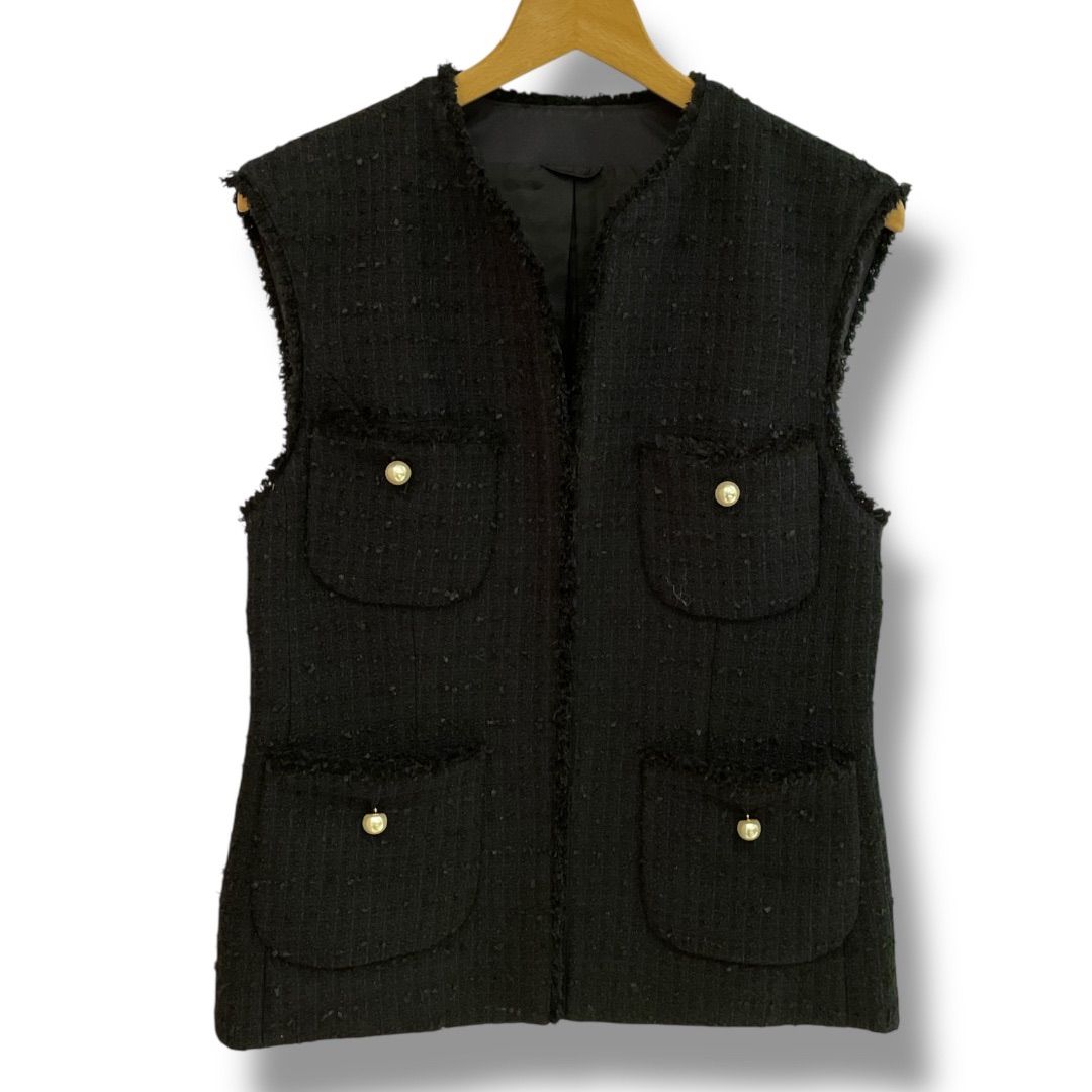 ANAYI アナイ ミックスツイード4ポケットジレ 102317-10-430-65-380