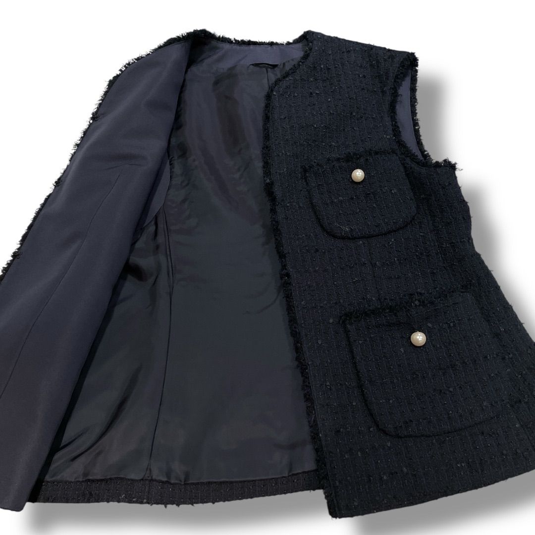ANAYI アナイ ミックスツイード4ポケットジレ 102317-10-430-65-380