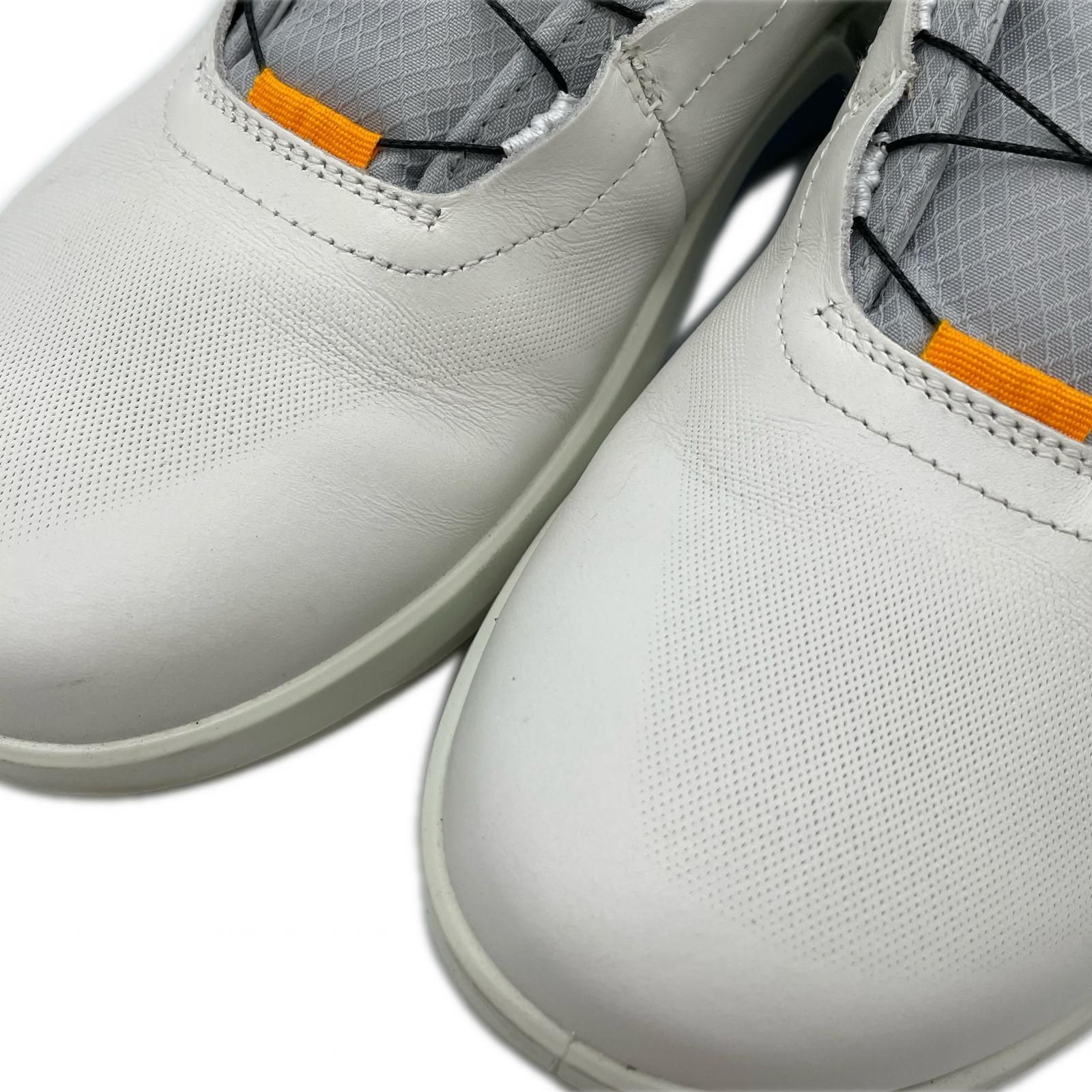 中古 エコー ecco ゴルフシューズ 24.5cm ホワイト×ブルー バイオム