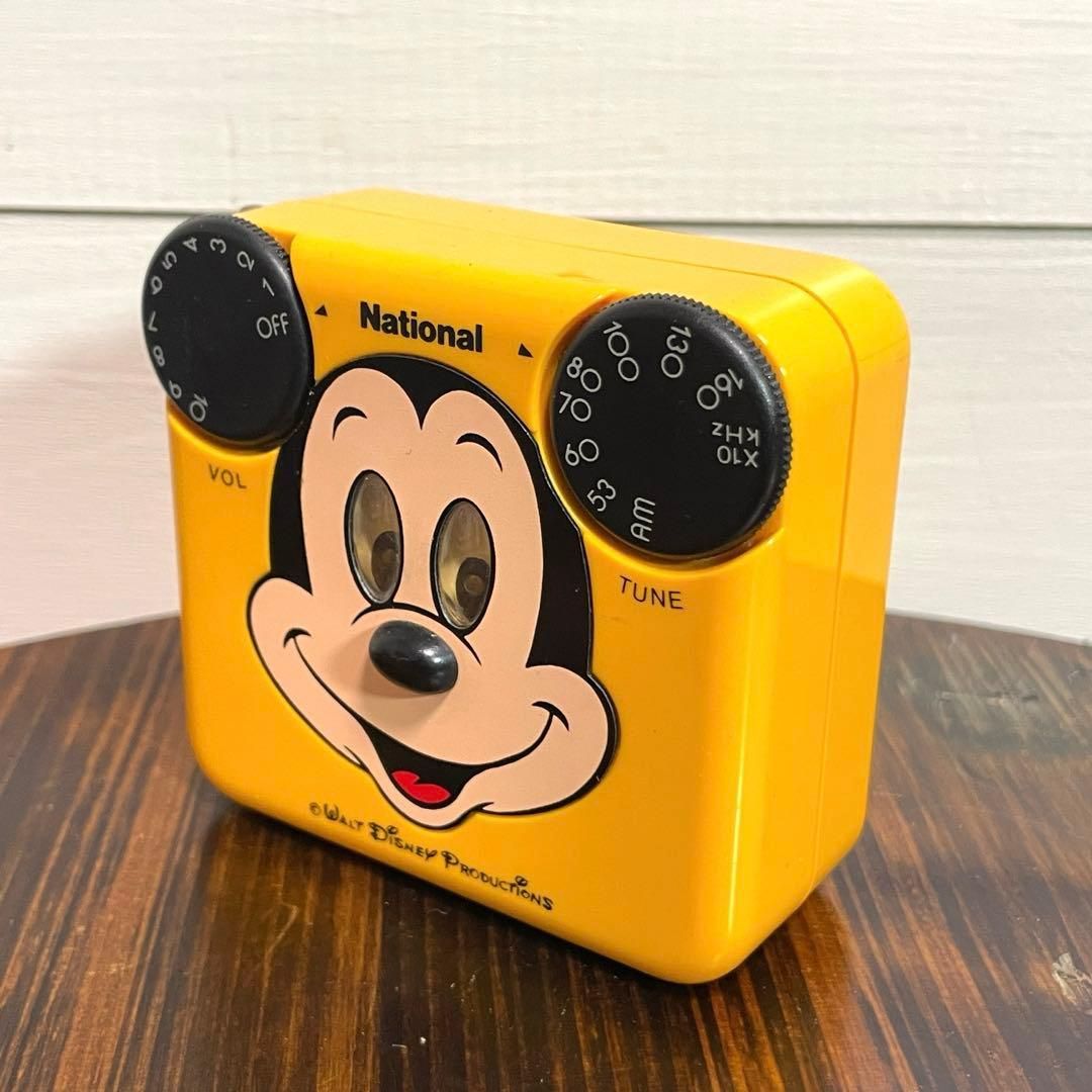 動作OK】1976年～ 日本製 DISNEY ミッキー ラジオ ナショナル - メルカリ
