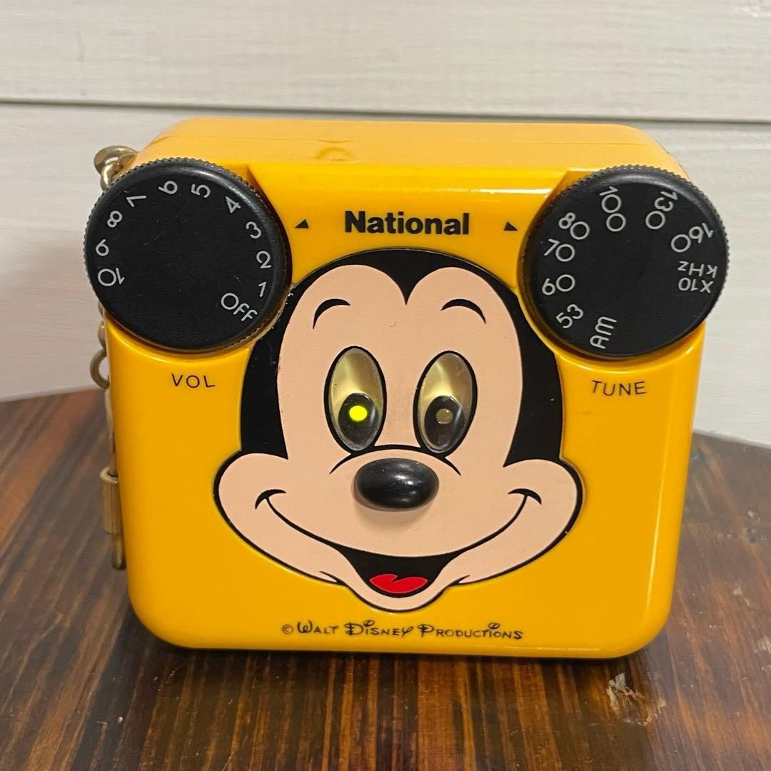 レトロミッキーラジオ 動作OK】1976年～ 日本製 DISNEY ミッキー ラジオ ナショナル - メルカリ