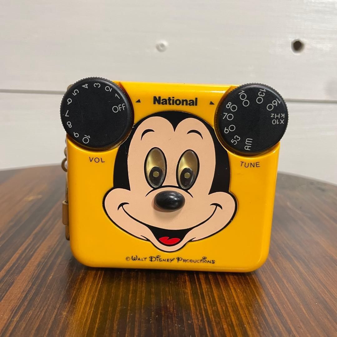 動作OK】1976年～ 日本製 DISNEY ミッキー ラジオ ナショナル - メルカリ