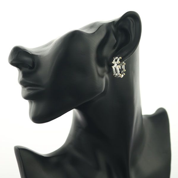 ティファニー ピアス ゲート リンク フープ シルバー 925/K18YG