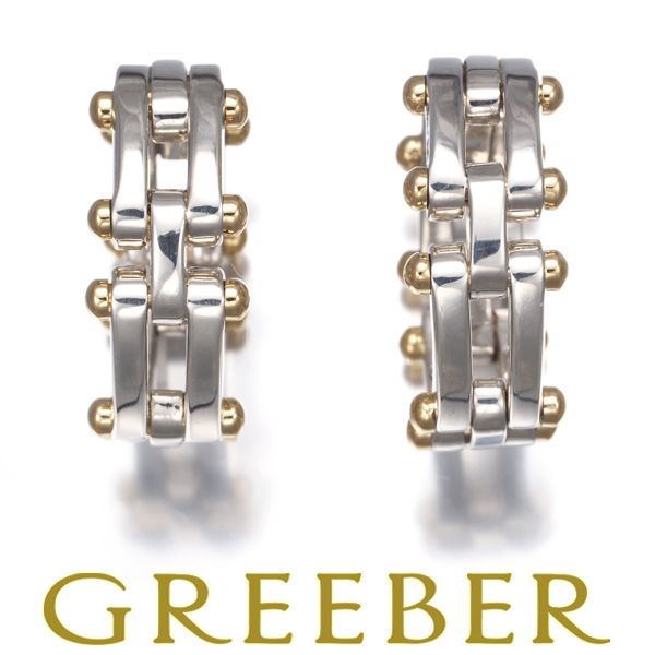 ティファニー ピアス ゲート リンク フープ シルバー 925/K18YG