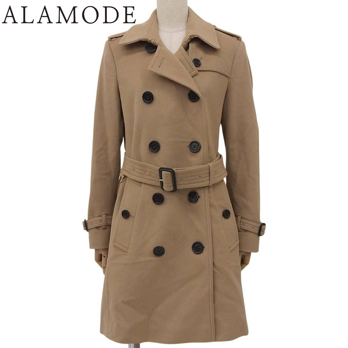 BURBERRY(バーバリー) トレンチコート 42 ウール カシミヤ キャメル茶