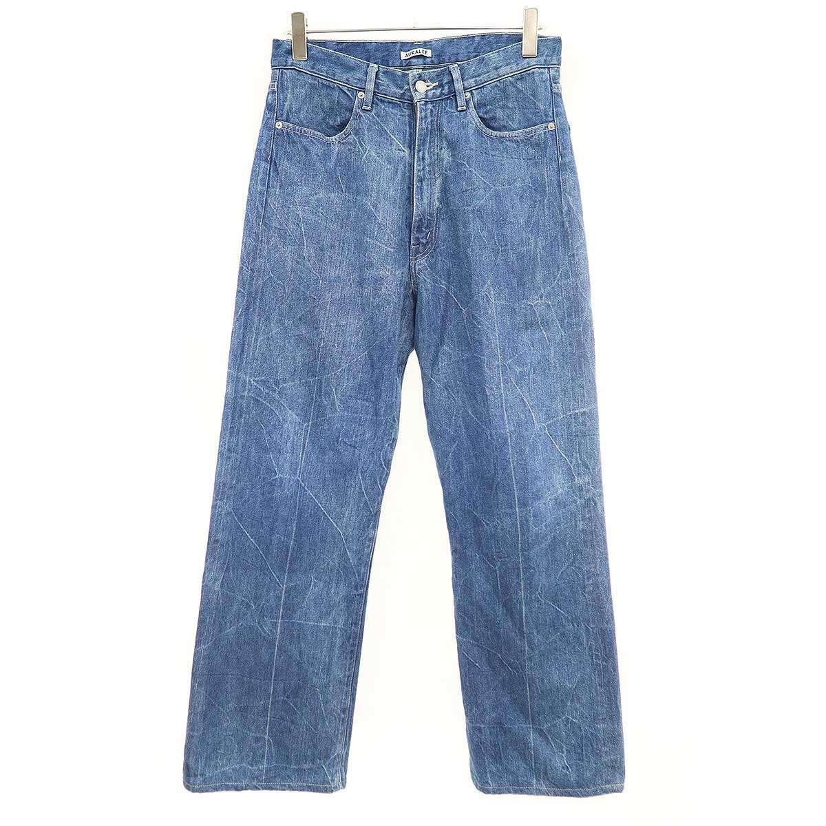 AURALEE オーラリー 23SS SELVEDGE FADED LIGHT DENIM PANTS デニム 