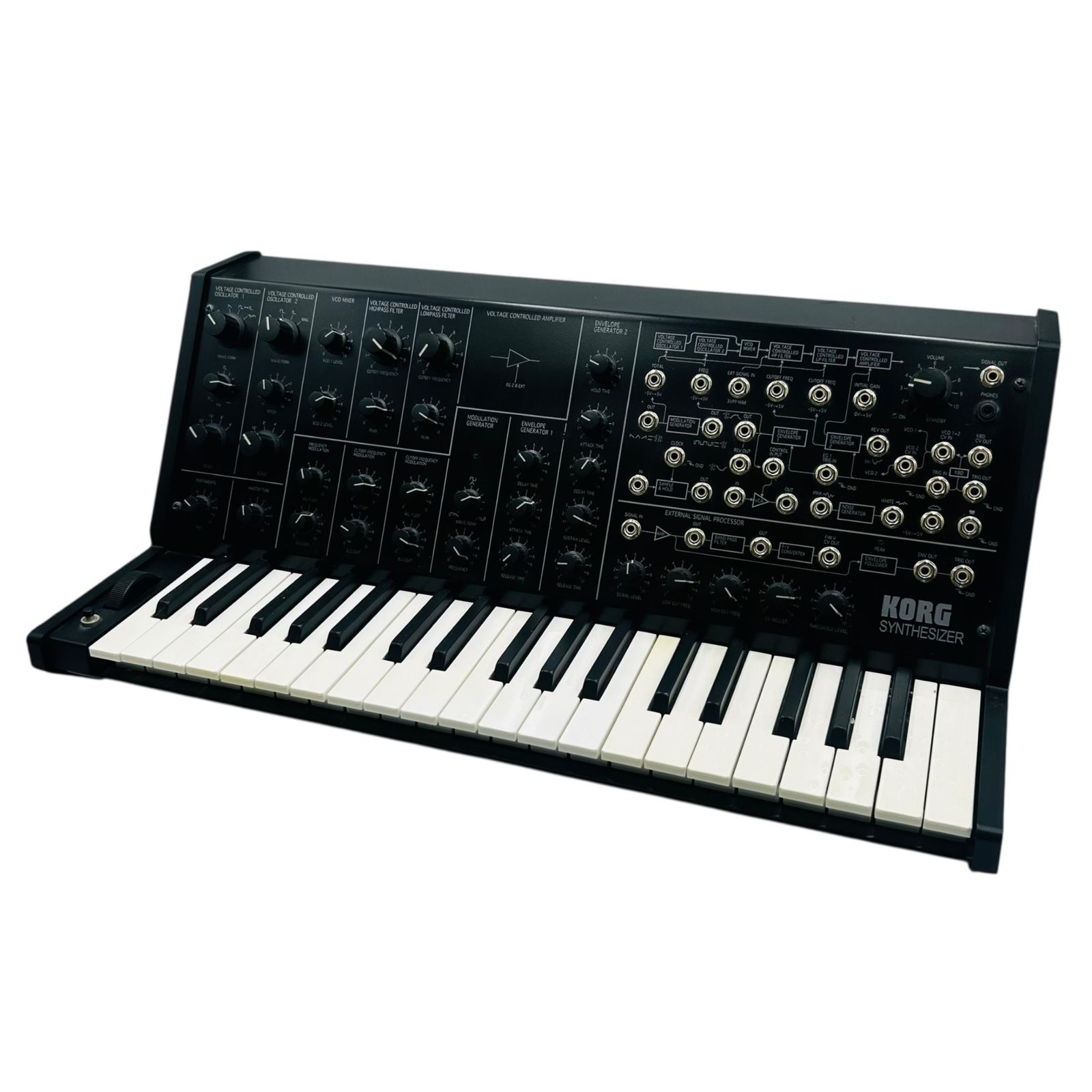 □KORG MS-20 mini アナログ シンセサイザー 37鍵 本体のみ 鍵盤黄ばみ