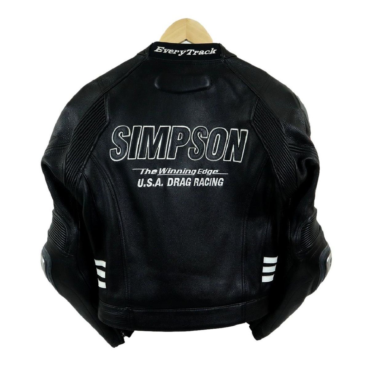 S3745】【極美品】【MFJ公認モデル】SIMPSON シンプソン レザーツナギ
