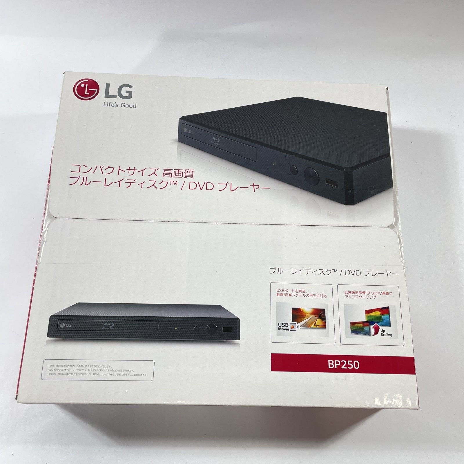 ☆ LG エルジー コンパクトサイズ Blu-rayディスク/DVDプレイヤー 箱入