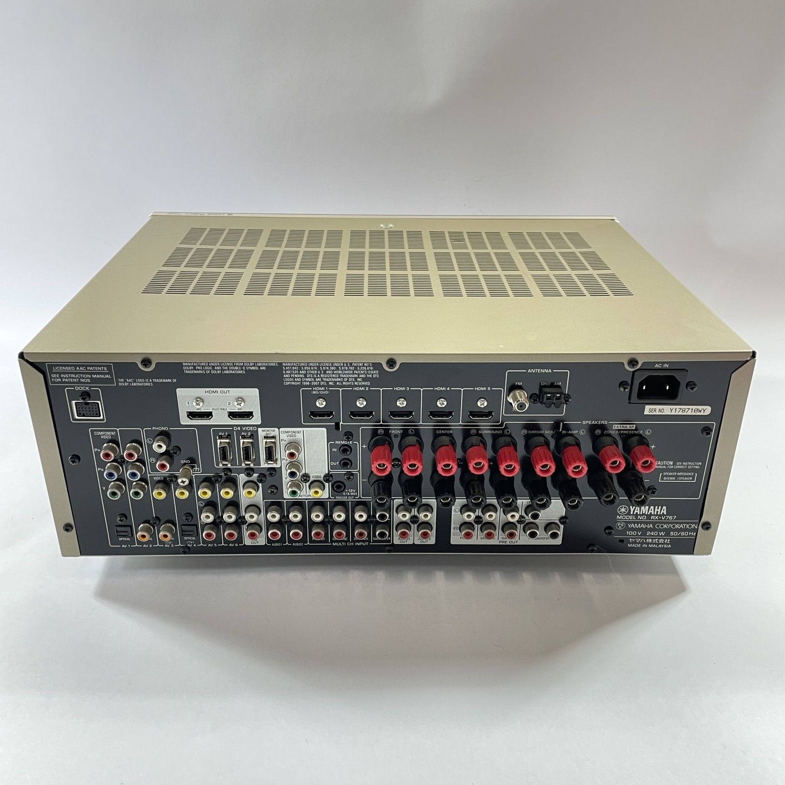 ☆ YAMAHA ヤマハ NATURAL SOUND AV RECEIVER レシーバー RX-V767 通電