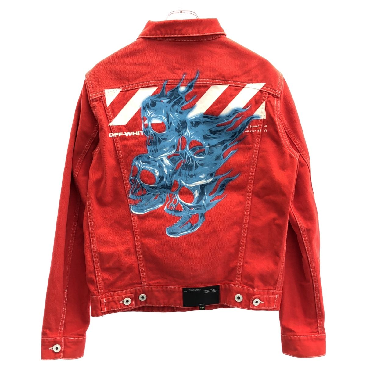 OFF-WHITE オフホワイト 19SS Slim Denim JKT Back print Fire Skull