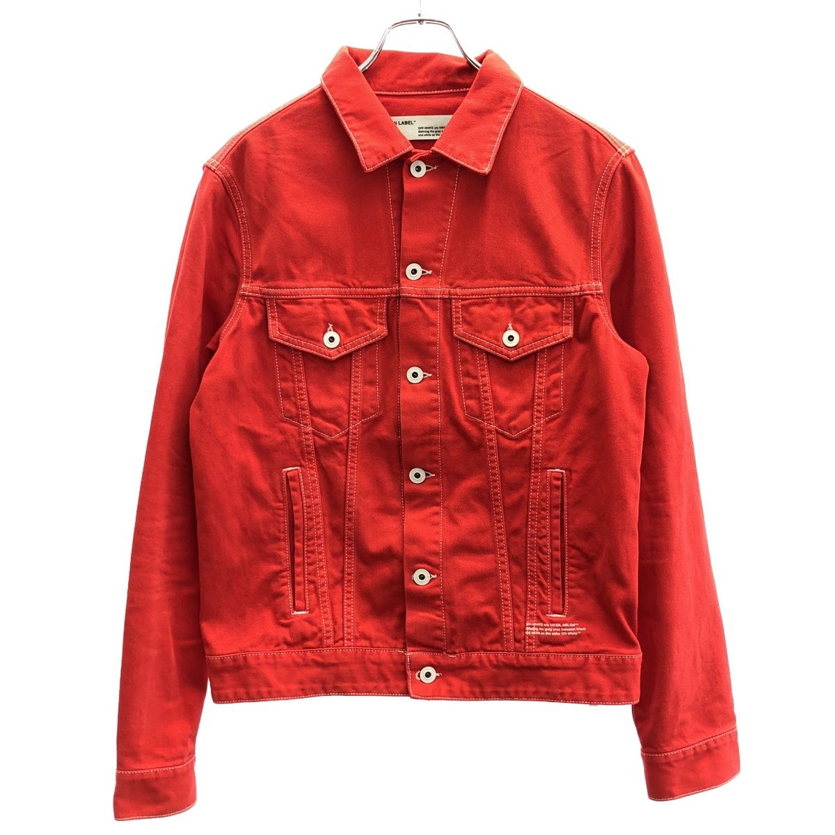 OFF-WHITE オフホワイト 19SS Slim Denim JKT Back print Fire Skull 