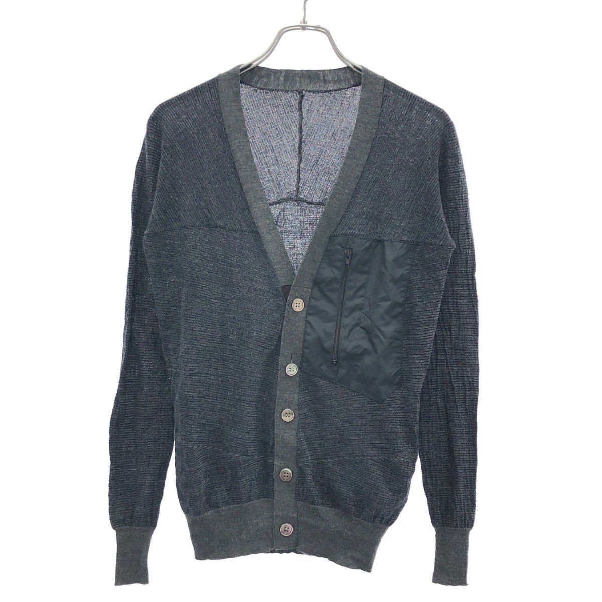 sacai サカイ 10SS ナイロンポケットウールカーディガン 10-00111M