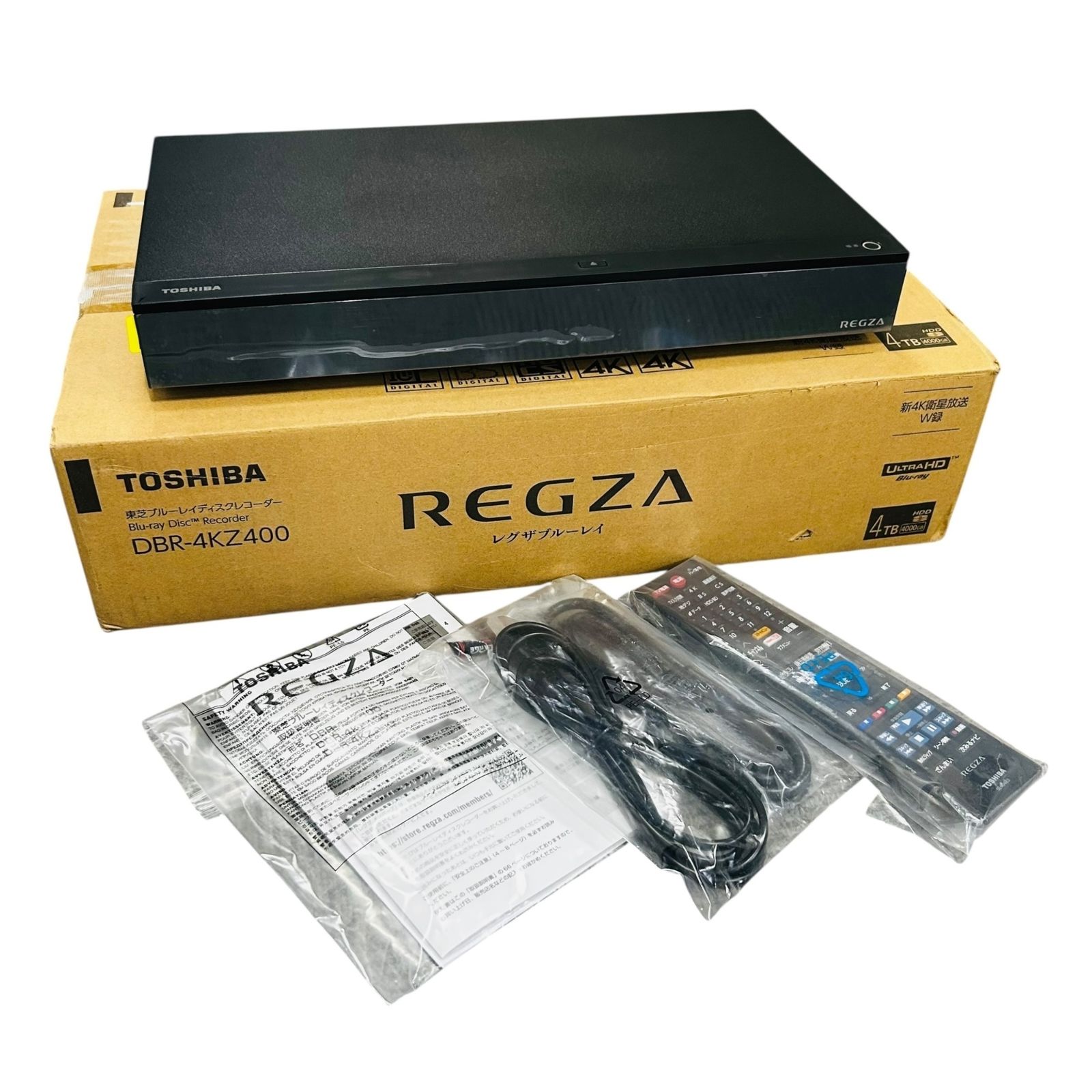 □美品 TOSHIBA REGZA DBR-4KZ400 4TB ブルーレイディスクレコーダー