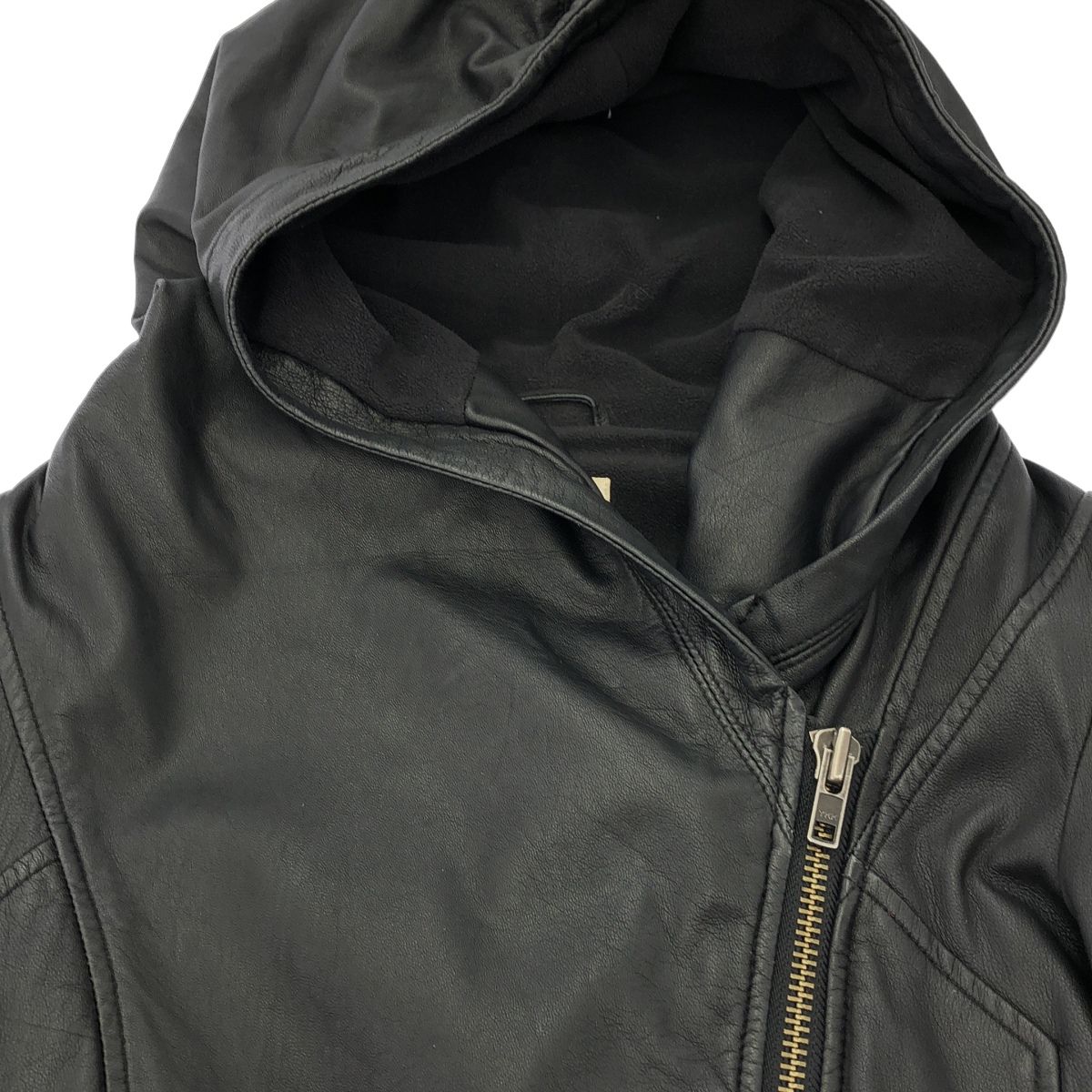 HELMUT LANG ヘルムート ラング HOODED LTH JK WASHED LEATHER