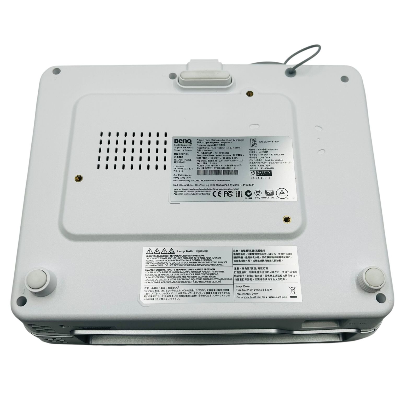 □美品 BenQ W1080ST 短焦点 プロジェクター 総使用時間1時間 元箱 取