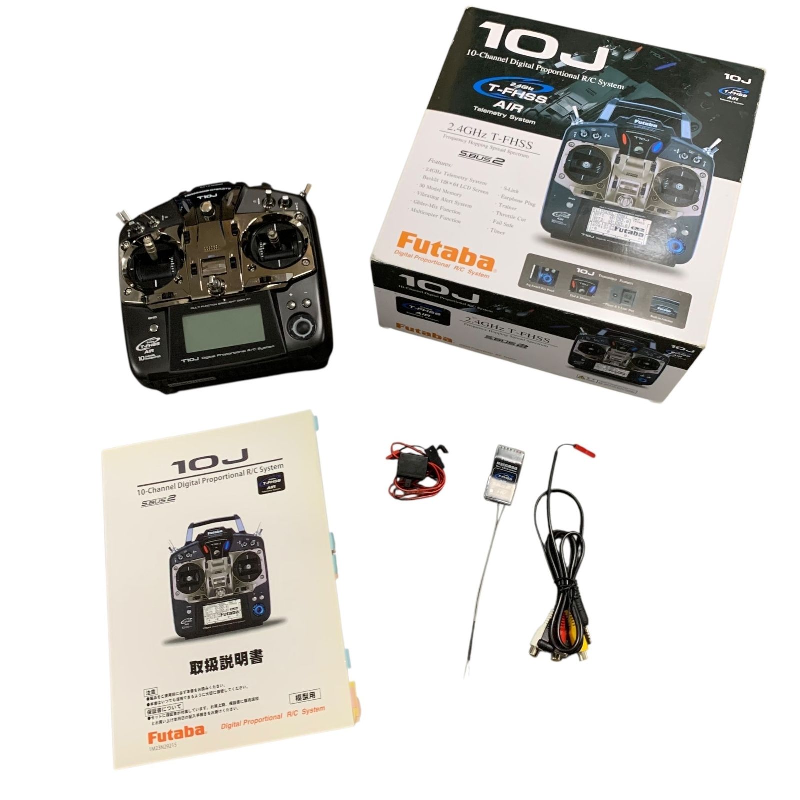□Futaba T10J 2.4GHz T-FHSS AIR 10ch プロポ R3008SB 受信機付 ヘリ