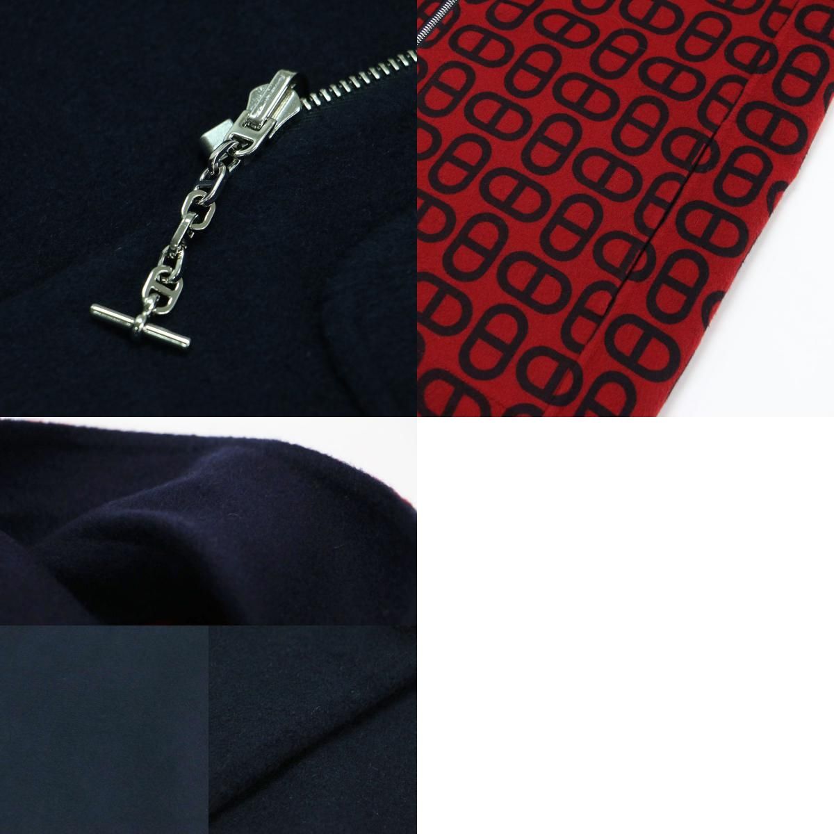 HERMES エルメス コート ネイビー レッド サイズ:32(XS) | 23春夏
