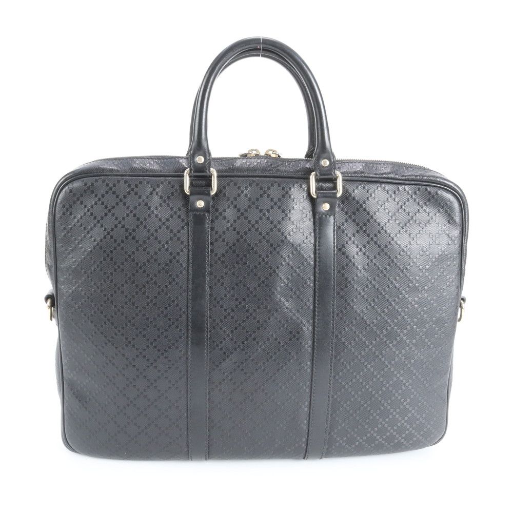 美品 グッチ ディアマンテ 208463 レザー ビジネス バッグ 書類鞄