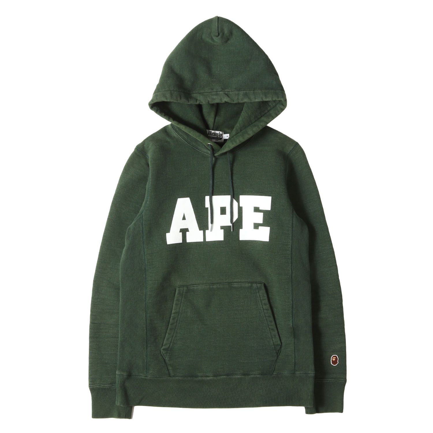 A BATHING APE ア ベイシング エイプ パーカー グリーン サイズ:S