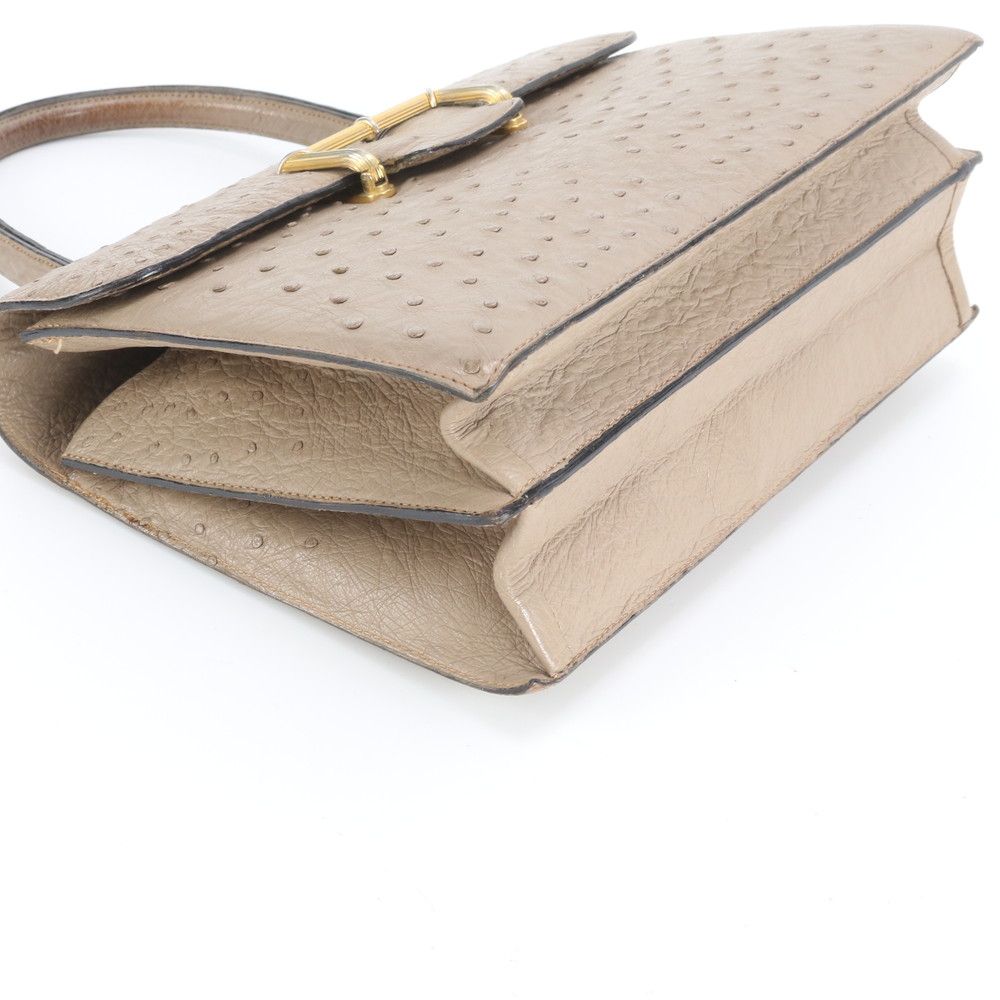 美品 クリスチャンディオール トップハンドル オーストリッチ レザー