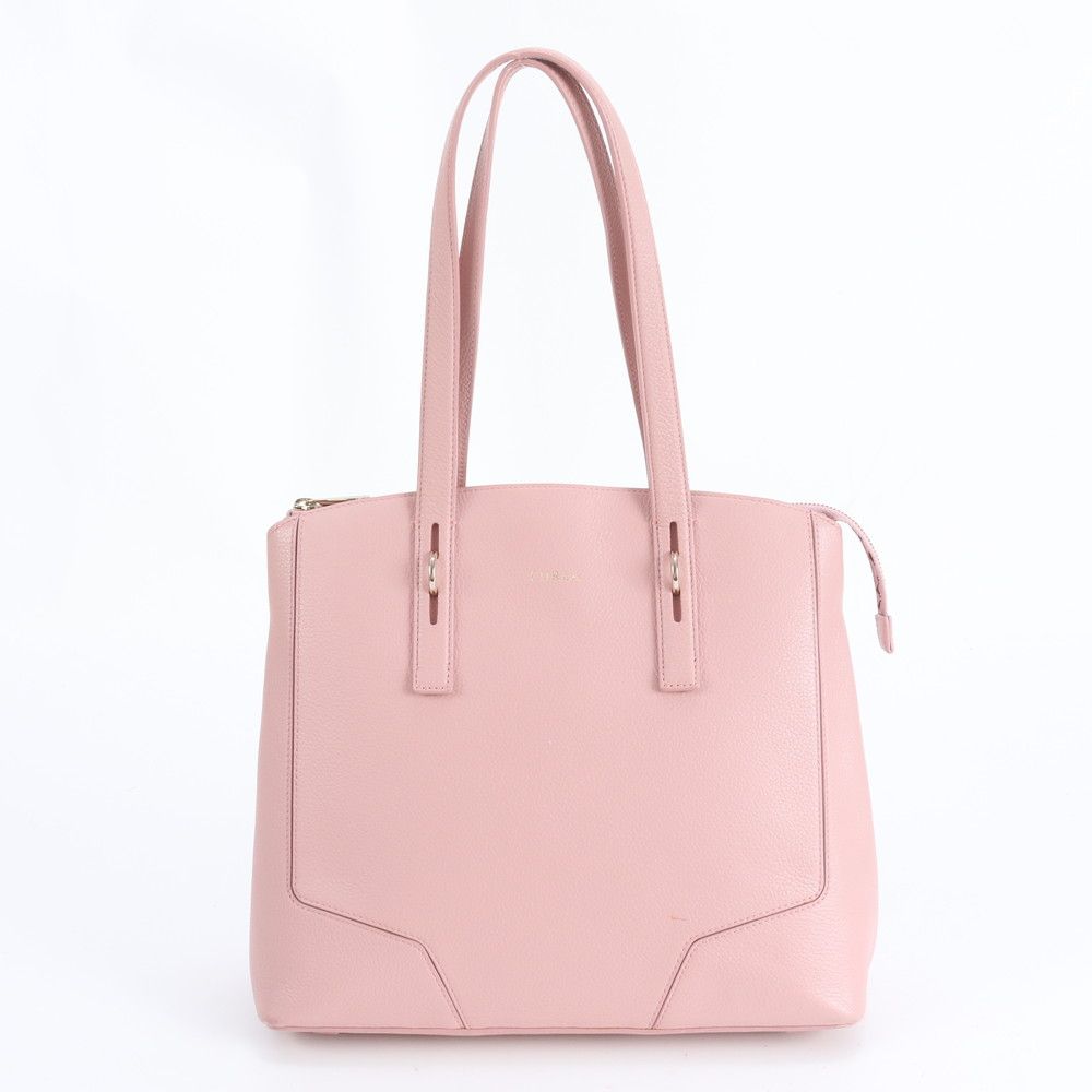 美品 フルラ ペルラ レザー トート バッグ 肩掛け ショルダー ハンド