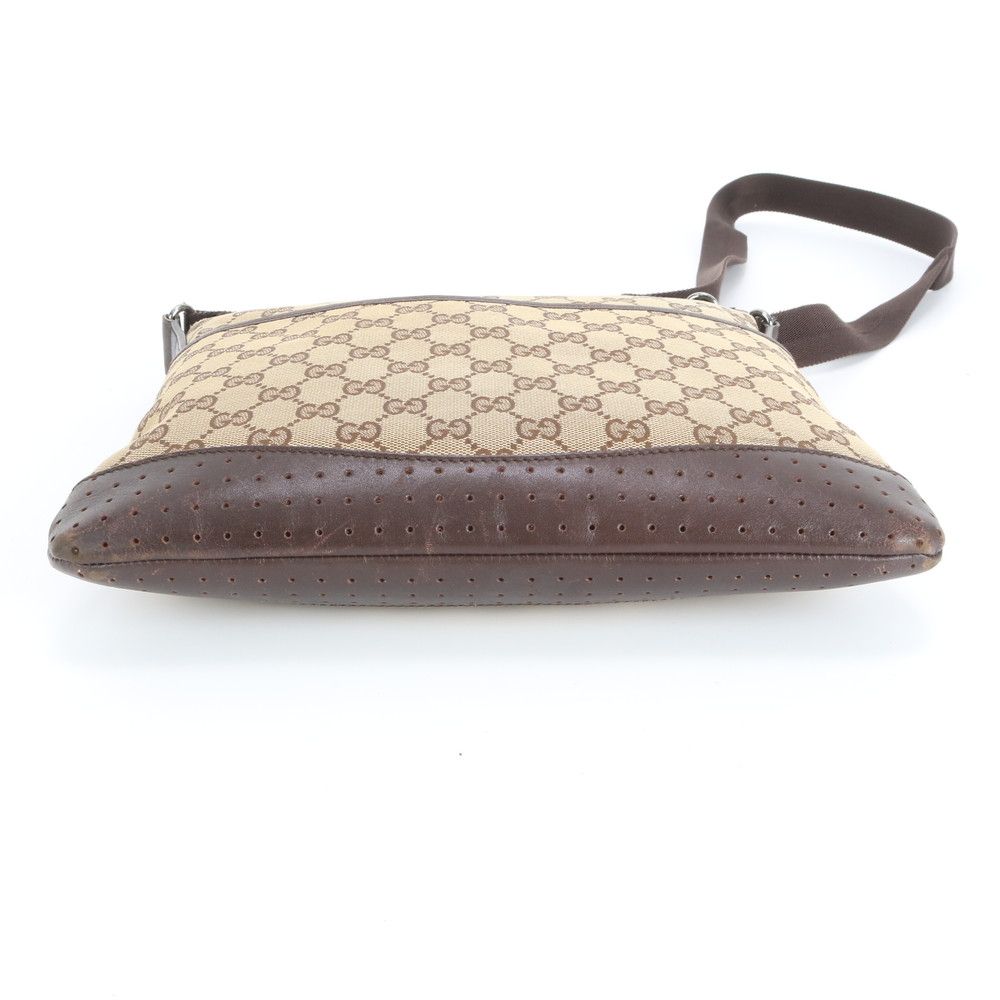 グッチ GGキャンバス 145857 レザー ショルダーバッグ 斜め掛け