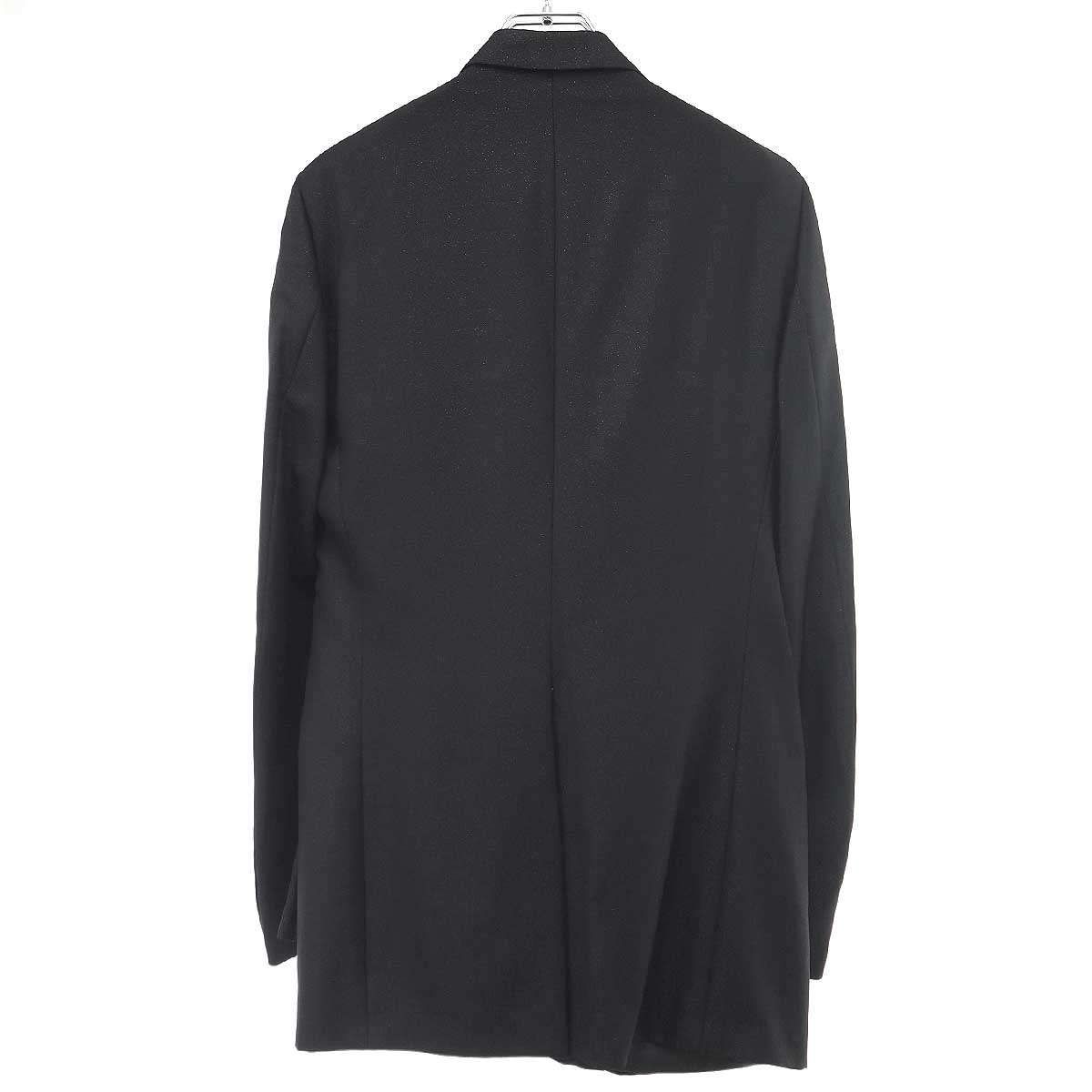 Dior HOMME ディオールオム 2004AW ウールラメ2Bテーラードジャケット&ラメスラックスパンツ セットアップスーツ 4HH1072031 ブラック 50 Dior HOMME ディオールオム 2004AW ウールラメ2Bテーラードジャケット
