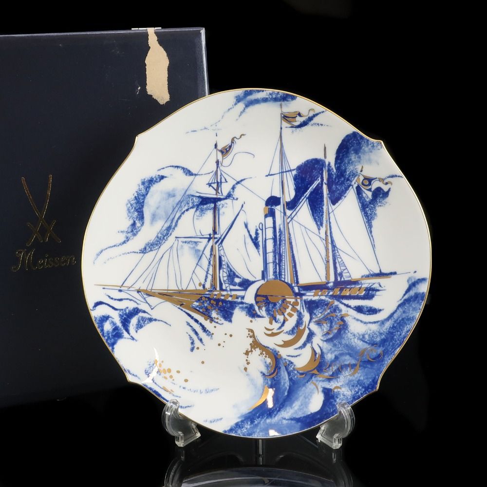 Meissen】マイセン 郵便蒸気船 ( ソルヴェイ号 ) 2001年イヤープレート