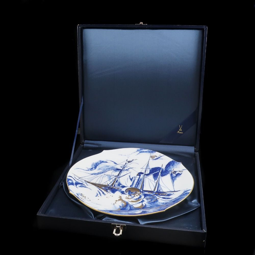 Meissen】マイセン 郵便蒸気船 ( ソルヴェイ号 ) 2001年イヤープレート