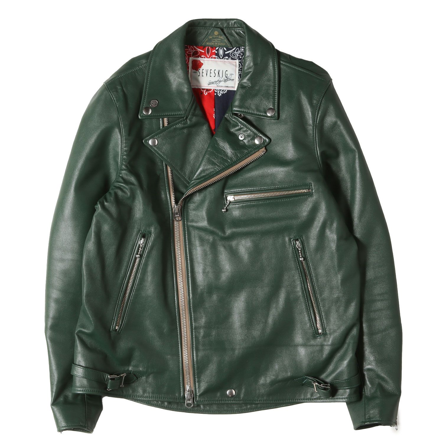 美品】SEVESKIG セヴシグ ジャケット グリーン サイズ:L | ダブル