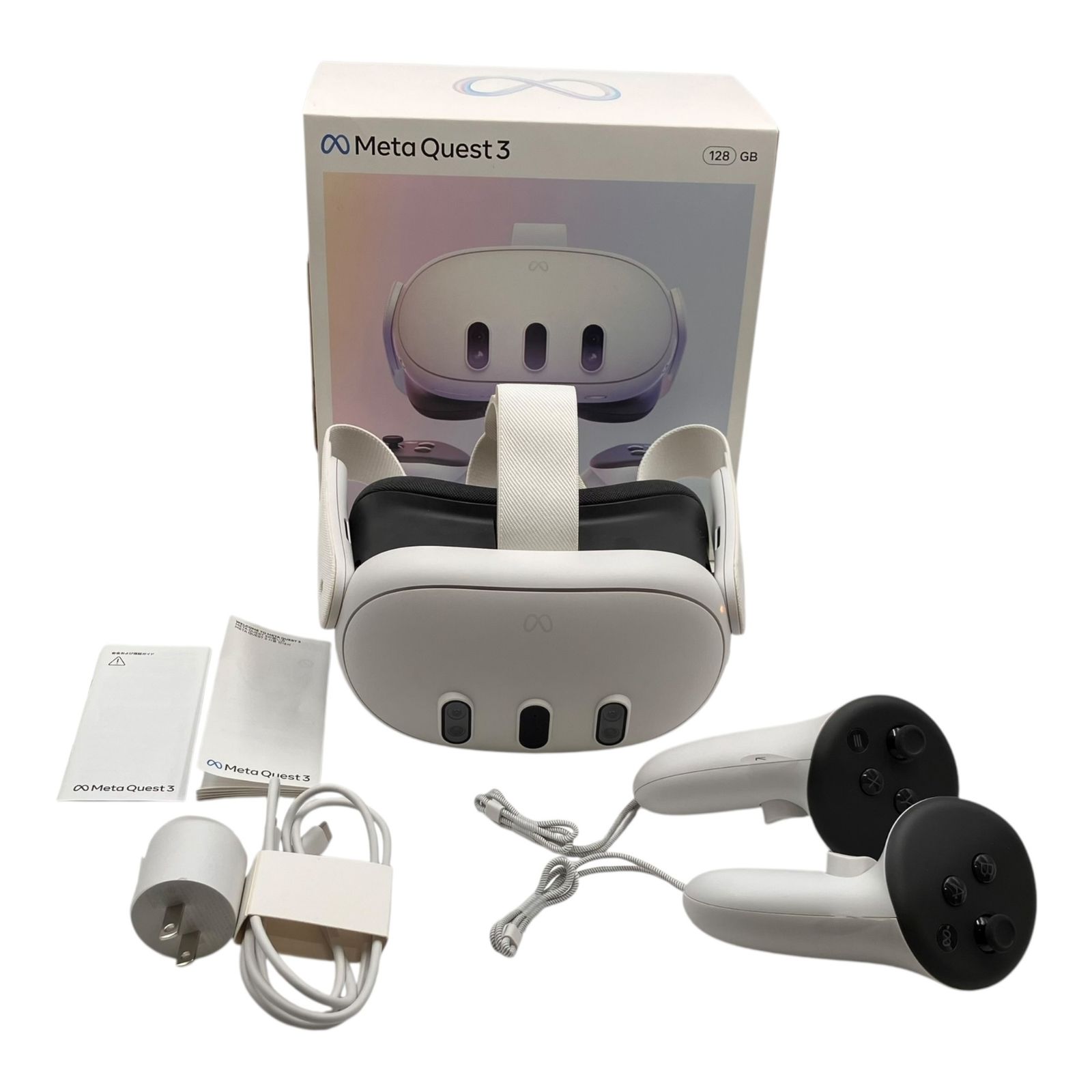 □極美品 Meta Quest 3 128GB VRヘッドセット 本体 コントローラー2個