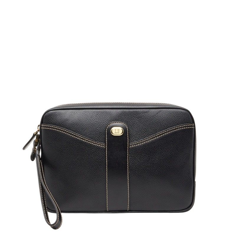ダンヒル セカンドバッグ クラッチバッグ ブラック レザー メンズ