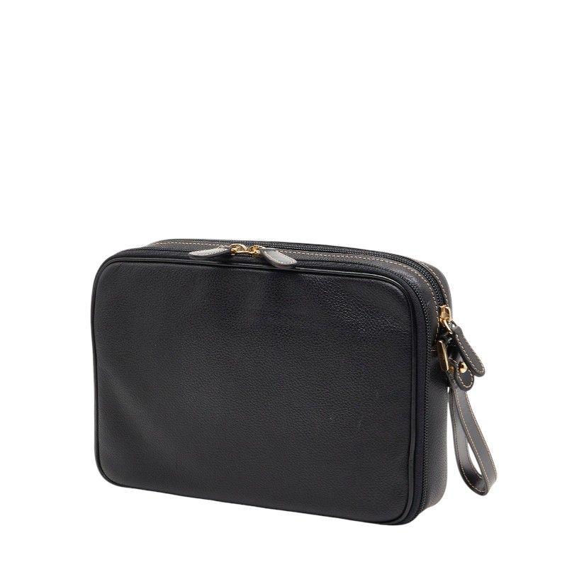 ダンヒル セカンドバッグ クラッチバッグ ブラック レザー メンズ