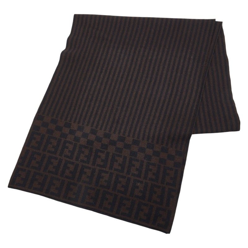 フェンディ ズッカ ブラウン ブラック ウール レディース FENDI【244