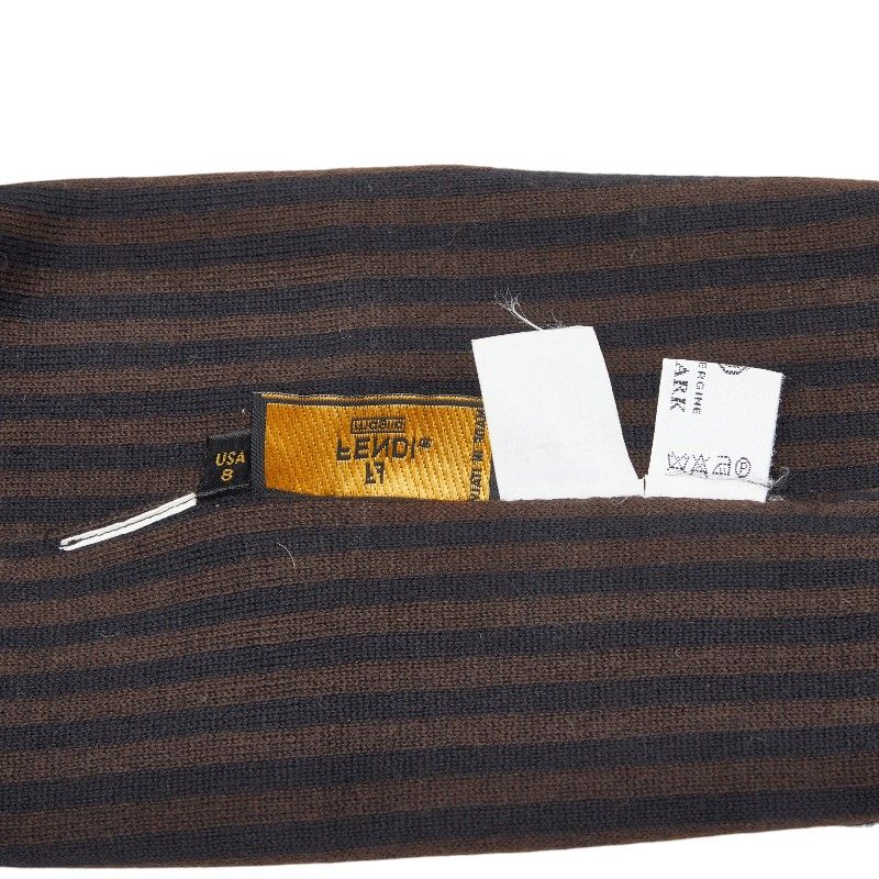 フェンディ ズッカ ブラウン ブラック ウール レディース FENDI【244