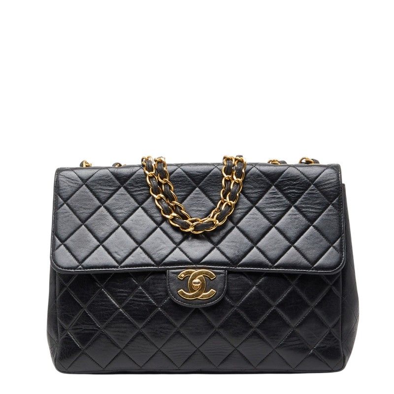 シャネル マトラッセ ココマーク チェーン ショルダーバッグ ラムスキン レディース CHANEL 【230-59192】 シャネル マトラッセ ココマーク チェーン ショルダーバッグ ブラック