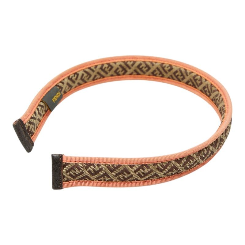 フェンディ ズッカ カチューシャ ヘアアクセサリー オレンジ系