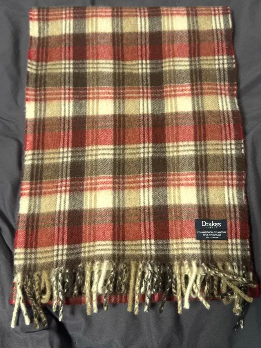 Drake's ドレイクス ラムウール アンゴラ CHECK マフラー - メルカリ