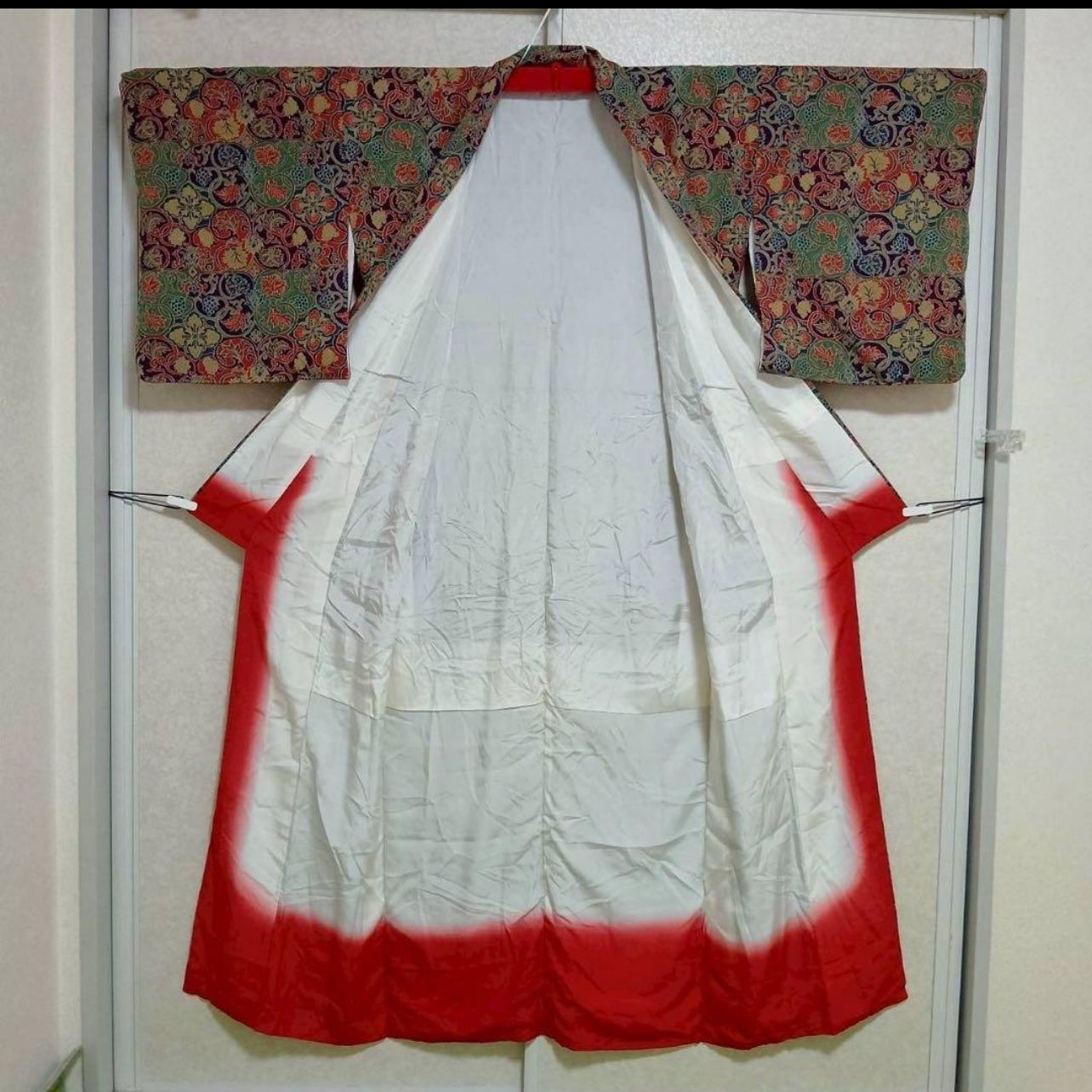 正絹】袷 江戸更紗 小紋 フルセット 4点 しつけ 未使用級 上品コーデ